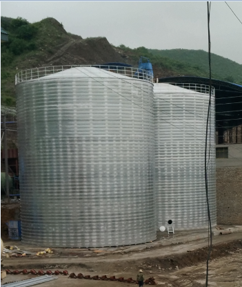 贺兰粮食钢板仓的安装全过程不用热焊接